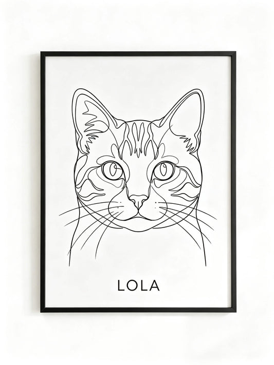 HalosPet® Custom Line Drawing Pet Portrait