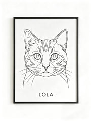 HalosPet® Custom Line Drawing Pet Portrait