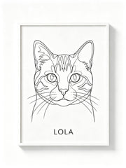 HalosPet® Custom Line Drawing Pet Portrait