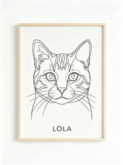 HalosPet® Custom Line Drawing Pet Portrait