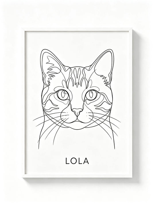 HalosPet® Custom Line Drawing Pet Portrait